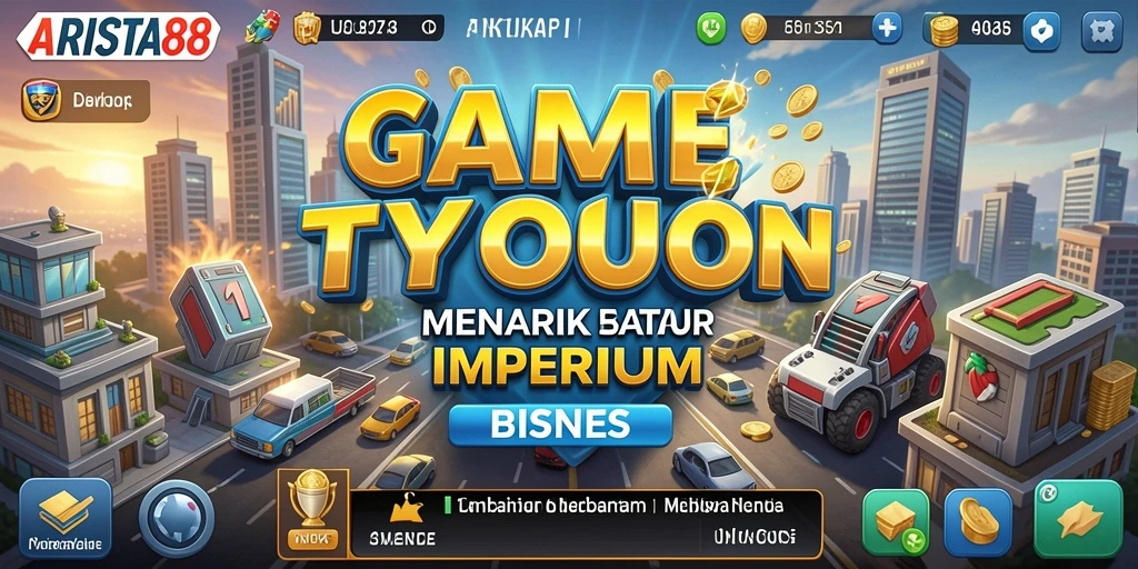 Screenshot gameplay ARISTA88 yang menampilkan manajemen bisnis yang seru.