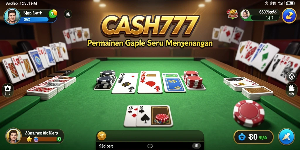 Tangkapan layar menunjukkan gameplay seru dalam permainan Gaple.