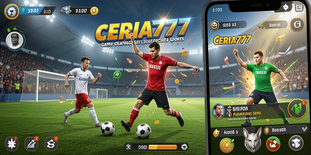 Screenshot CERIA777 menampilkan pertarungan olahraga yang mendebarkan.