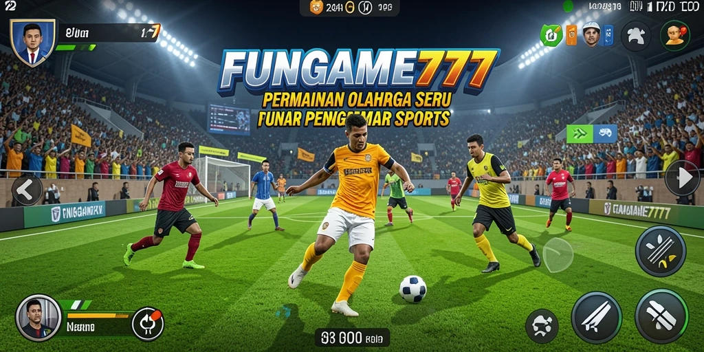 Tampilan gameplay seru di FUNGAME777 dengan aksi olahraga menarik.