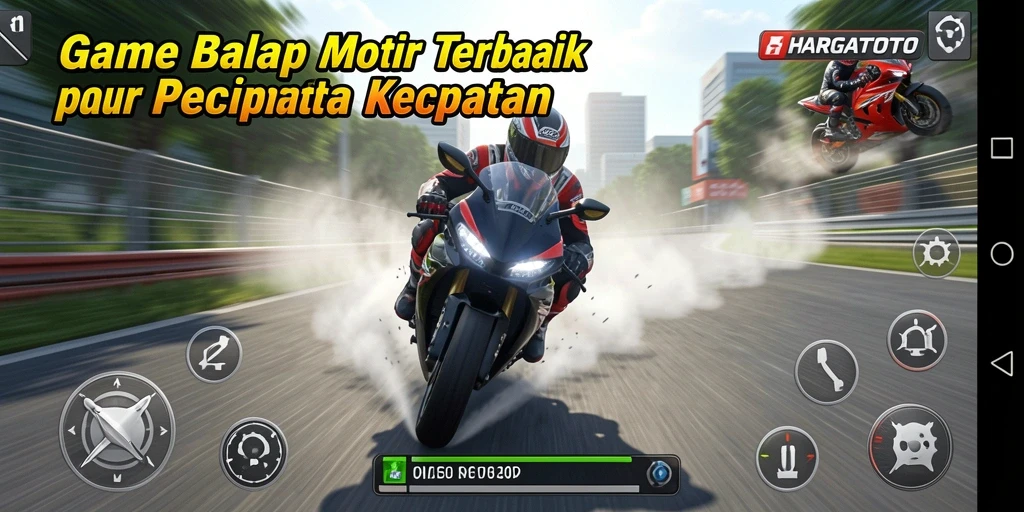 Gameplay seru balapan motor di HARGATOTO.