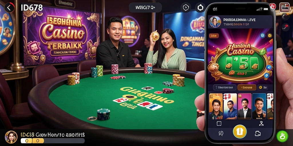Tampilan menarik dari gameplay Live Casino ID678 yang mendebarkan.