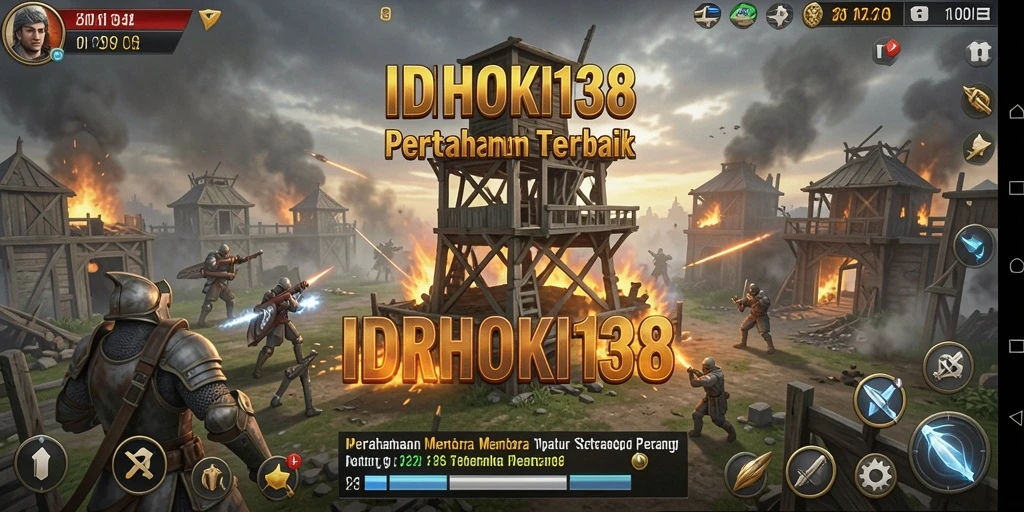 Tangkapan layar menampilkan intensitas pertempuran dalam game Tower Defense.
