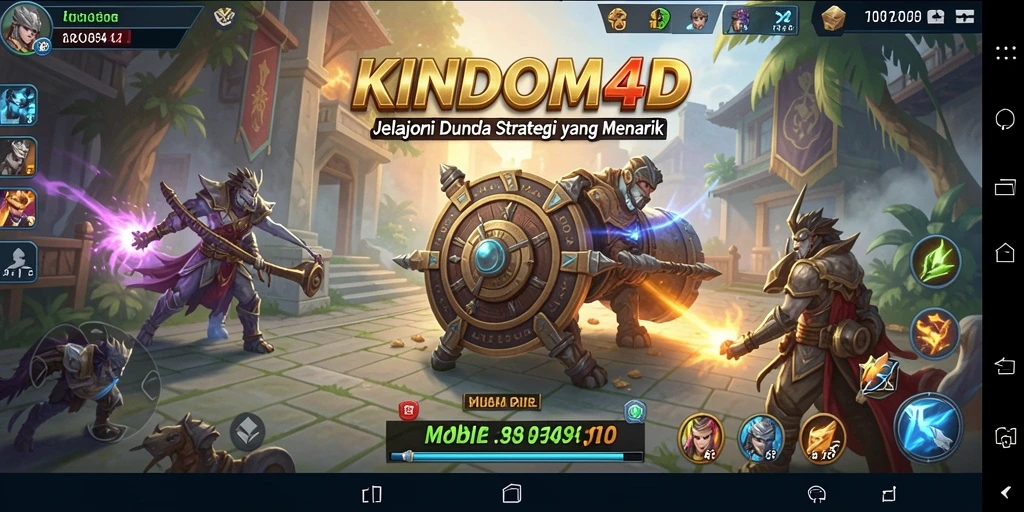 Tampilan gameplay KINDOM4D yang menarik dan mendebarkan.