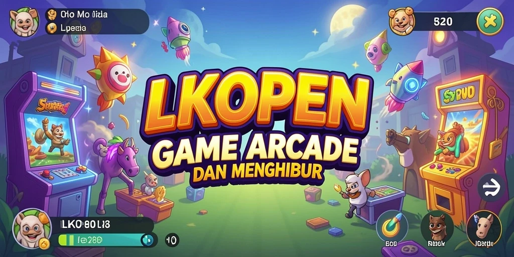 Tampilan seru gameplay LKOPEN dengan karakter lucu dan menantang.