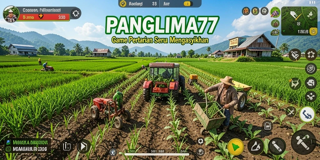 Gameplay seru dan menantang di PANGLIMA77 saat bertani.