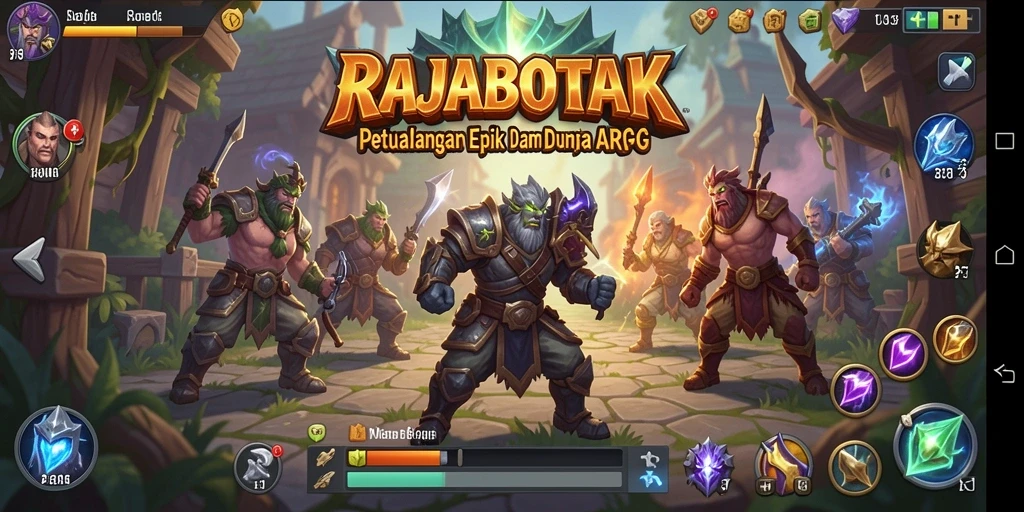 Tampilan gameplay menarik dari RAJABOTAK, menunjukkan aksi ARPG yang seru.