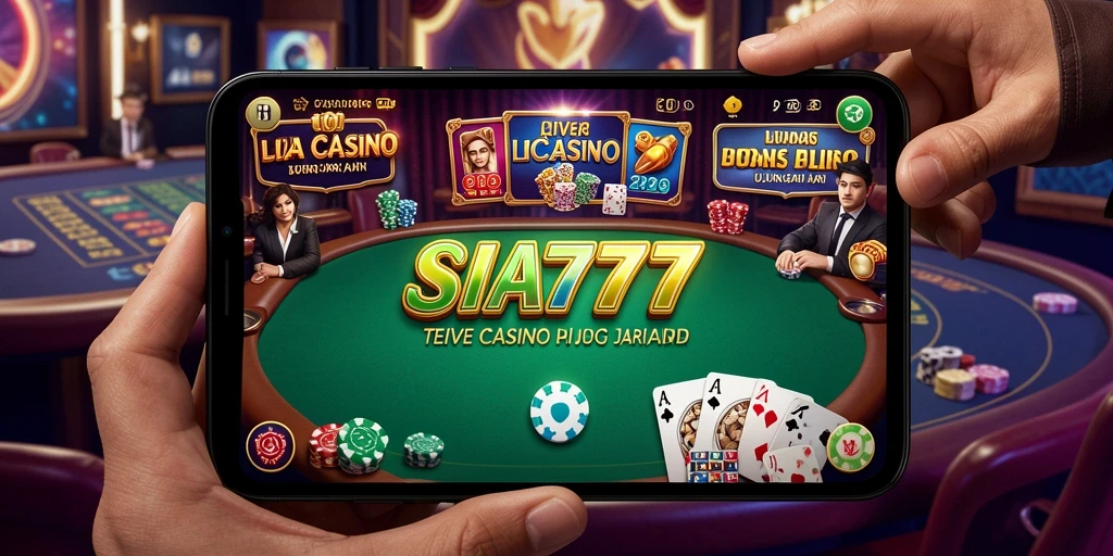 Menampilkan dealer profesional dalam permainan Live Casino yang menarik.